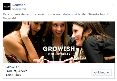 Growish Page Like Ad