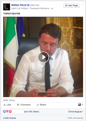 Matteo Renzi Live
